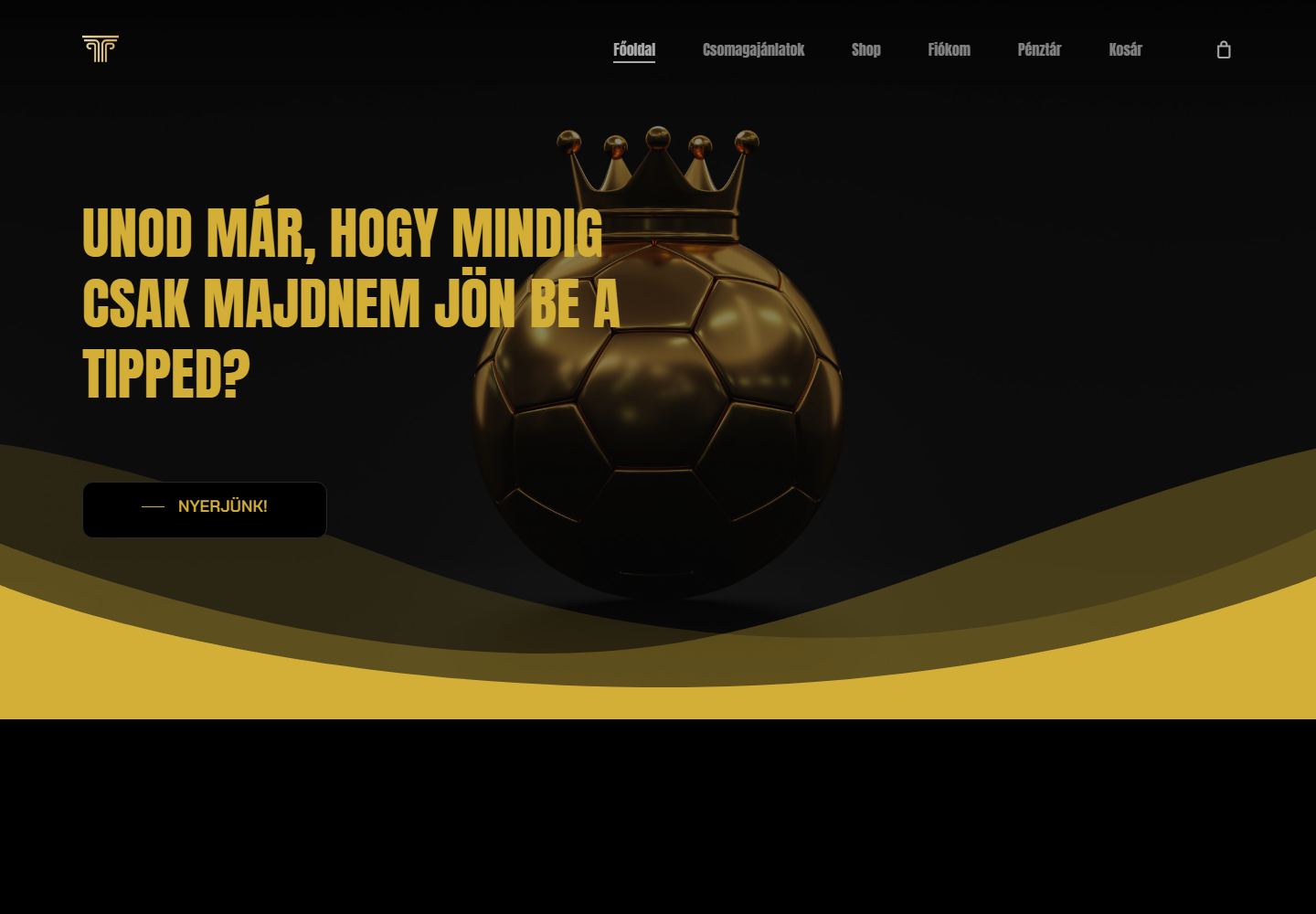 Nyerjünk weboldal előnézete
