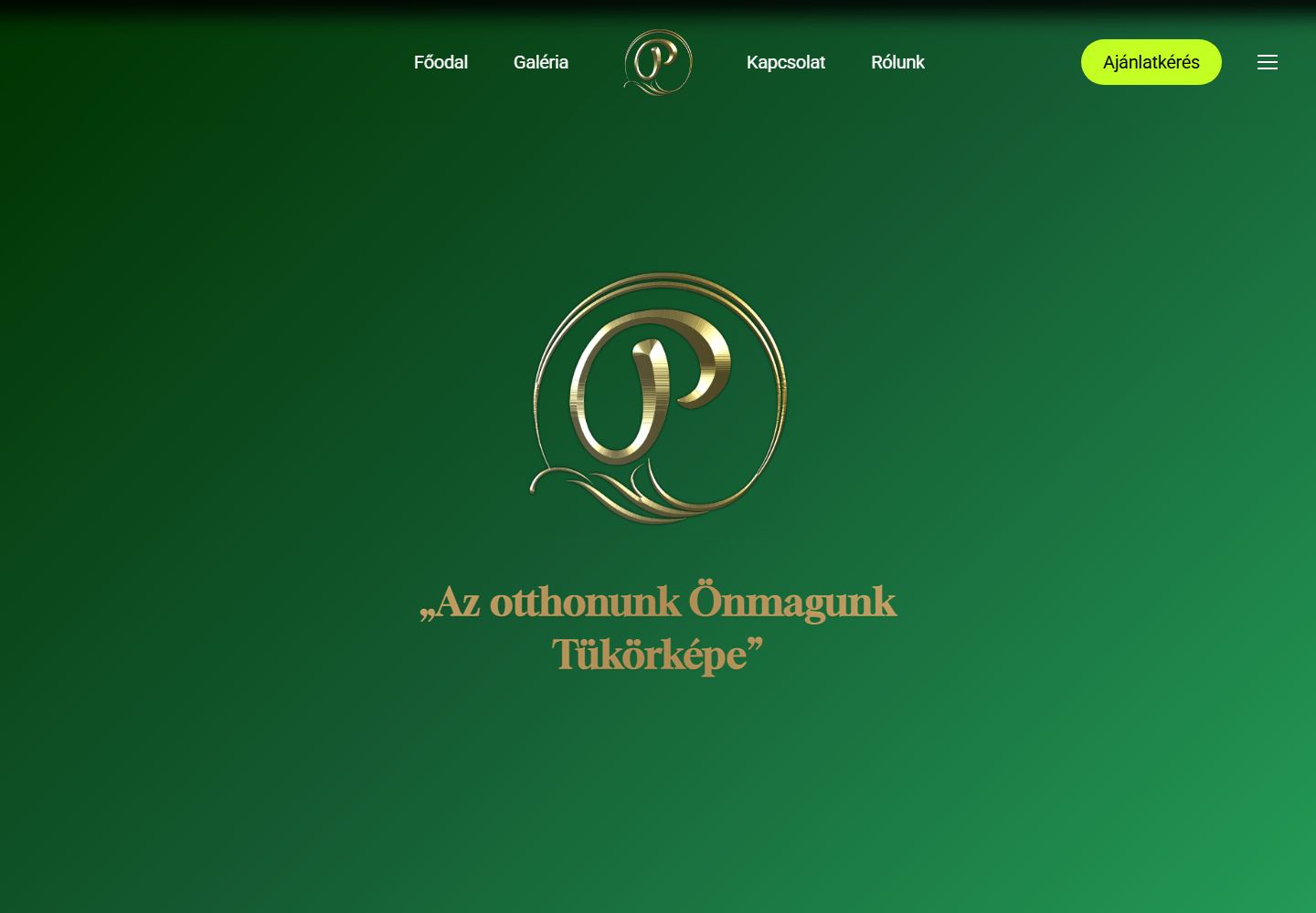 Pal Home weboldal előnézete